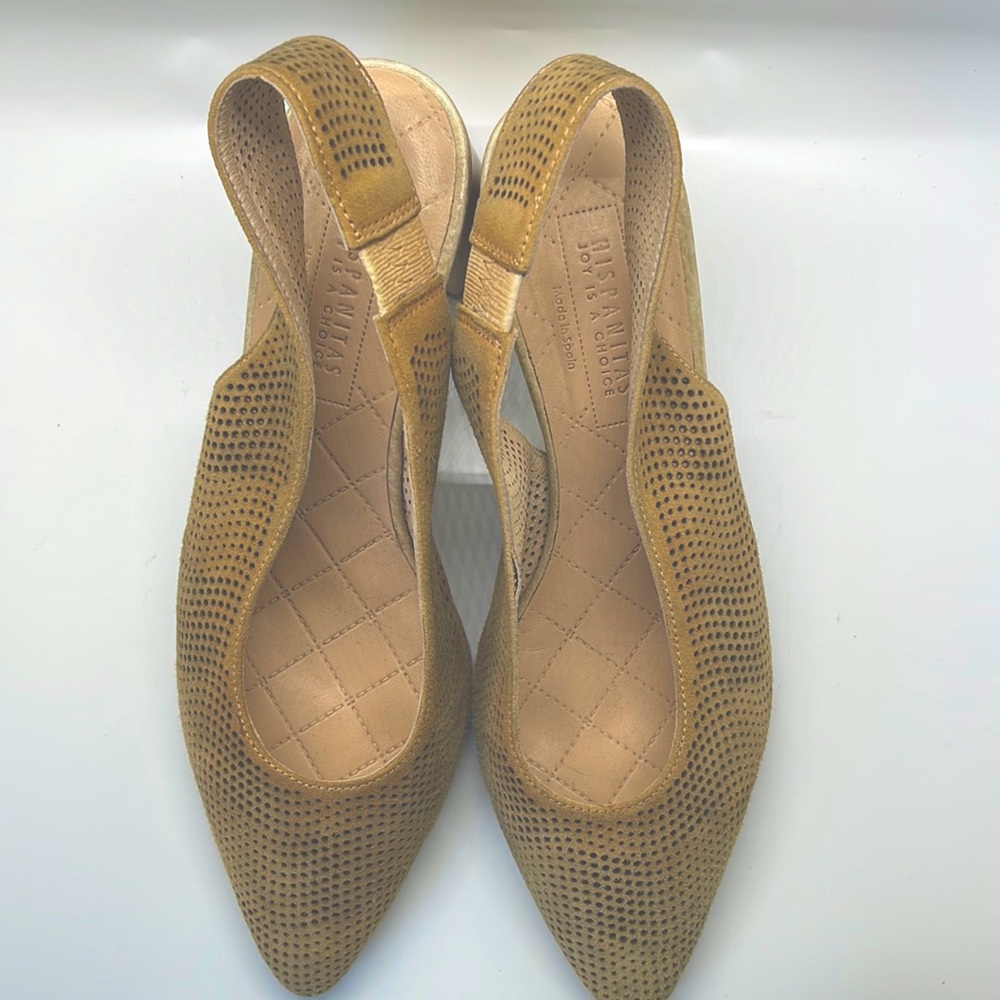 Hispanitas Perforated Leather Sling-back